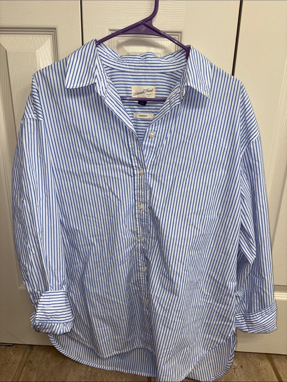 Blue Stripe Women's Button-Up Shirt